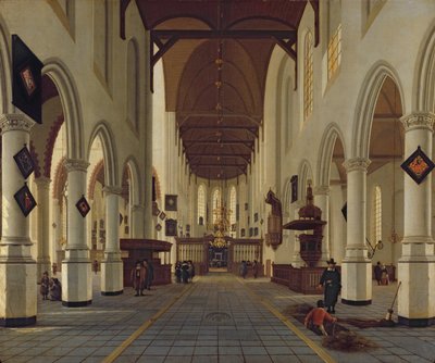 Interno della Oude Kerk, Delft da Hendrik Cornelisz. van Vliet